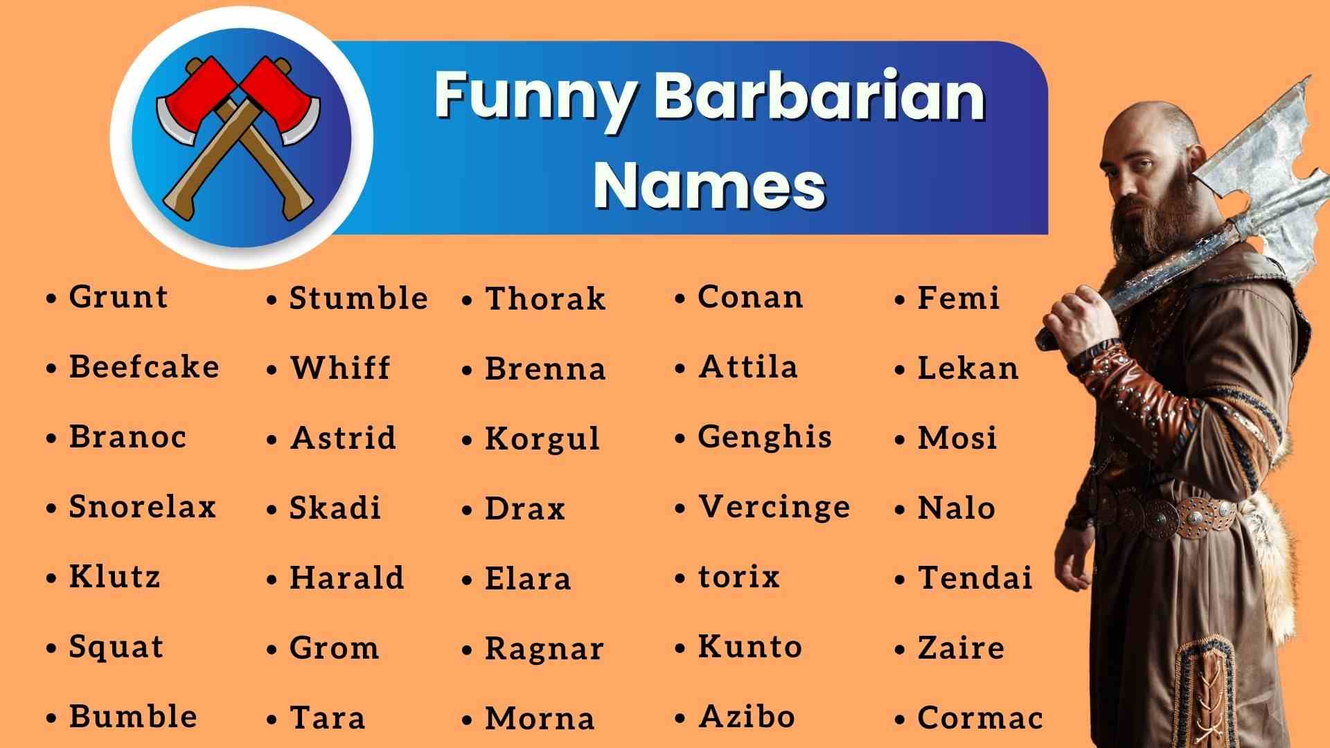 145 Best Famous Cool And Viking Barbarian Names