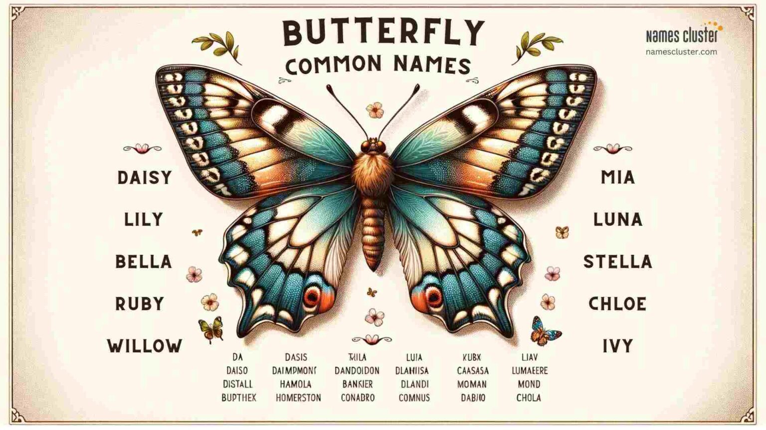 BUTTERFLY NAMES LIST visual data 3