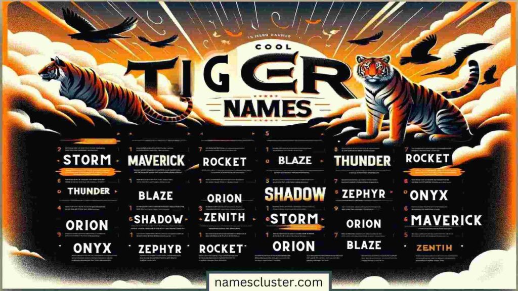 200+ Cool And Unique Tiger Names | Names Cluster