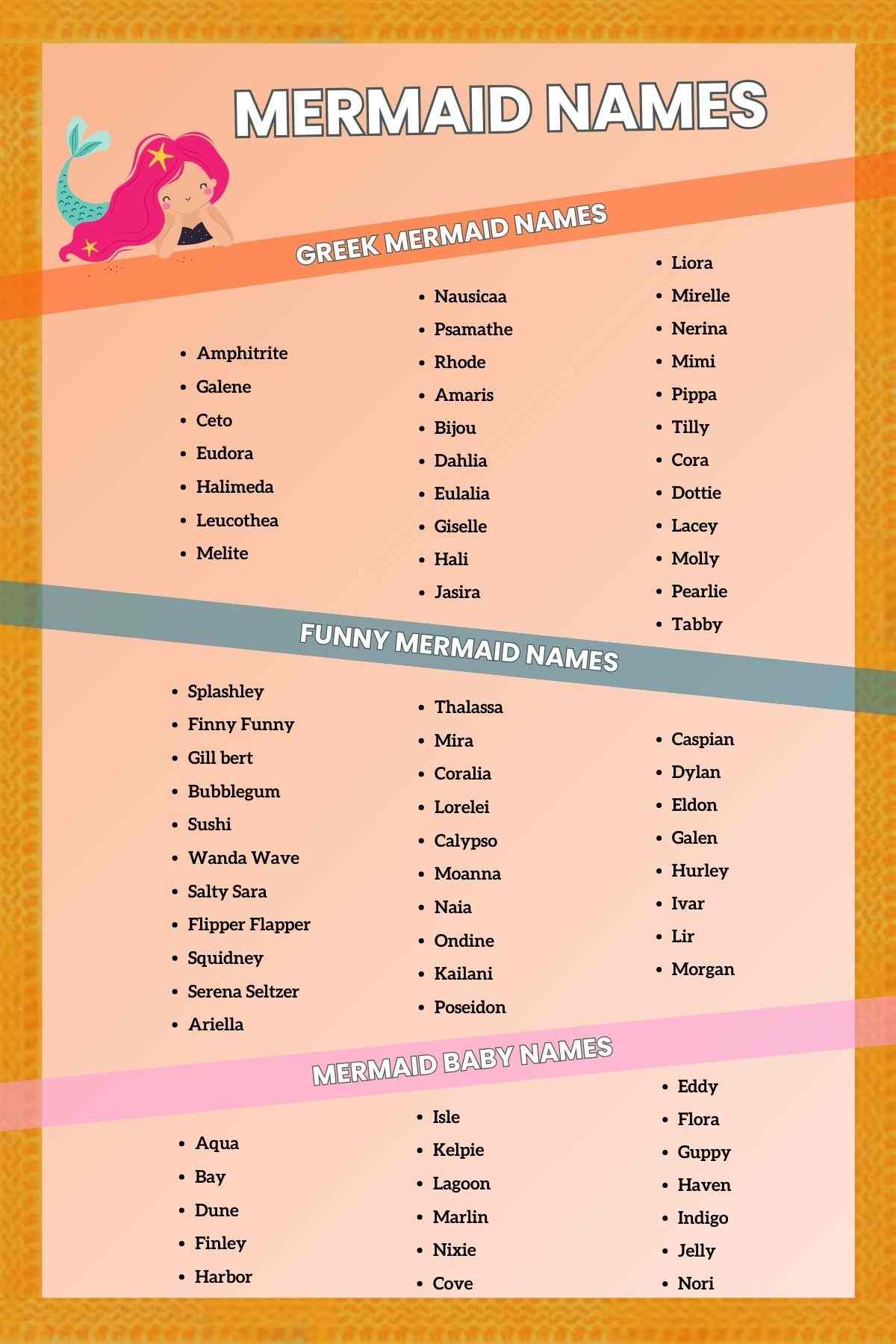 150+ Best Cute Funny And Mythical Mermaid Names